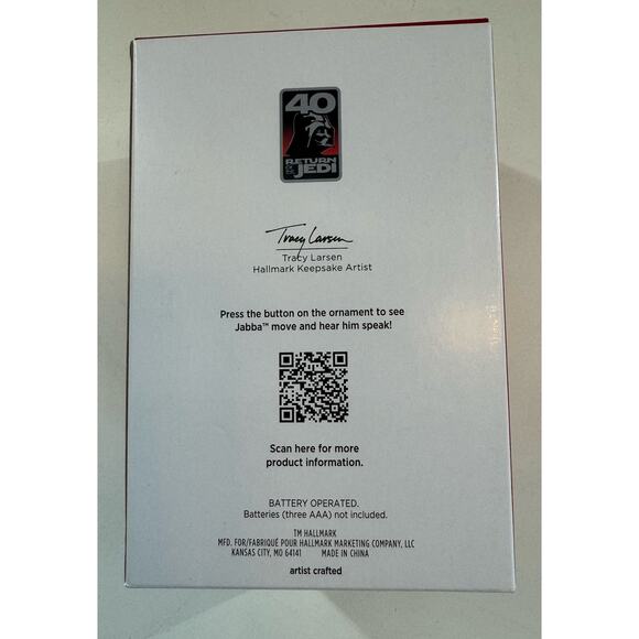 Hallmark 2023 Keepsake Star Wars Jabba the Hutt Christmas Ornament New in Box - Picture 2 of 3